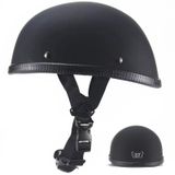 Capacete Open Face Bwondmand Retro Aprovado Pelo Dot Em Preto Fosco
