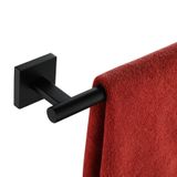 Toalheiro Kokosiri B4005bk-l24 Preto Fosco 61cm Em Aço Inoxidável