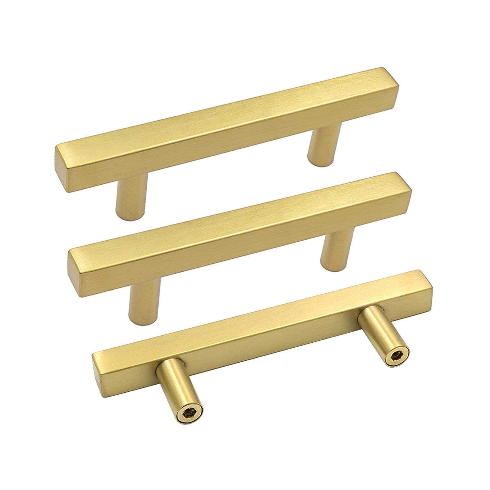 Cabinet Pulls Goldenwarm Ls1212gd90 Em Latão Escovado Dourado X10