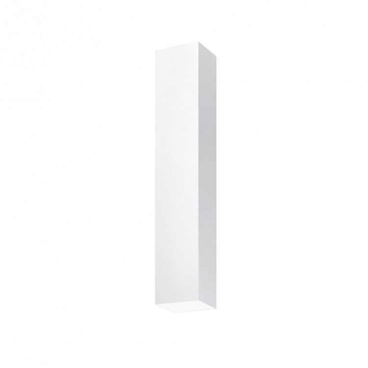 Plafon Viena Quadrado 45cm Conti Iluminação Branco Brilho