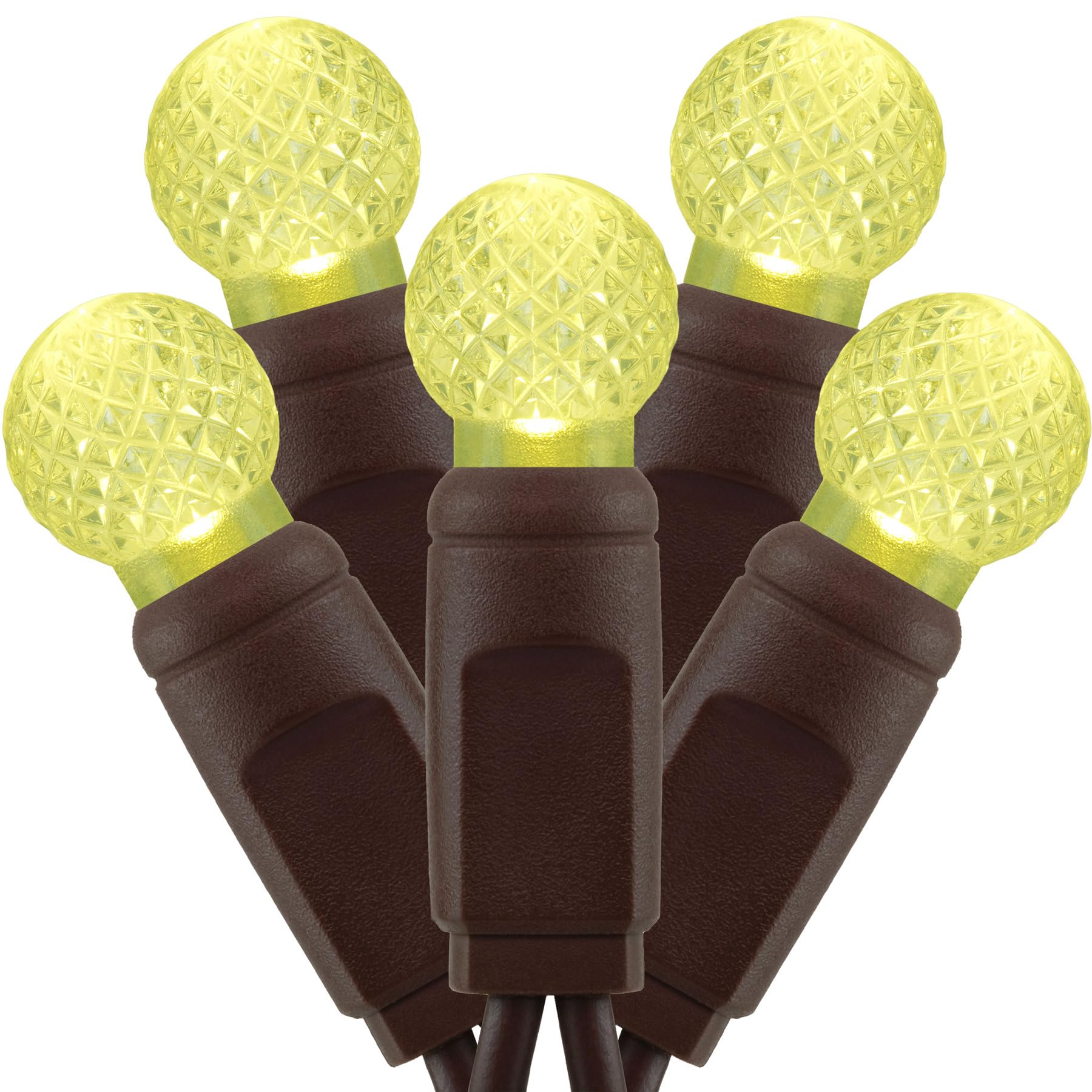 Luzes De Natal Led Yuletime Warm White G12 48 Pés 140 Ct 2 Fios