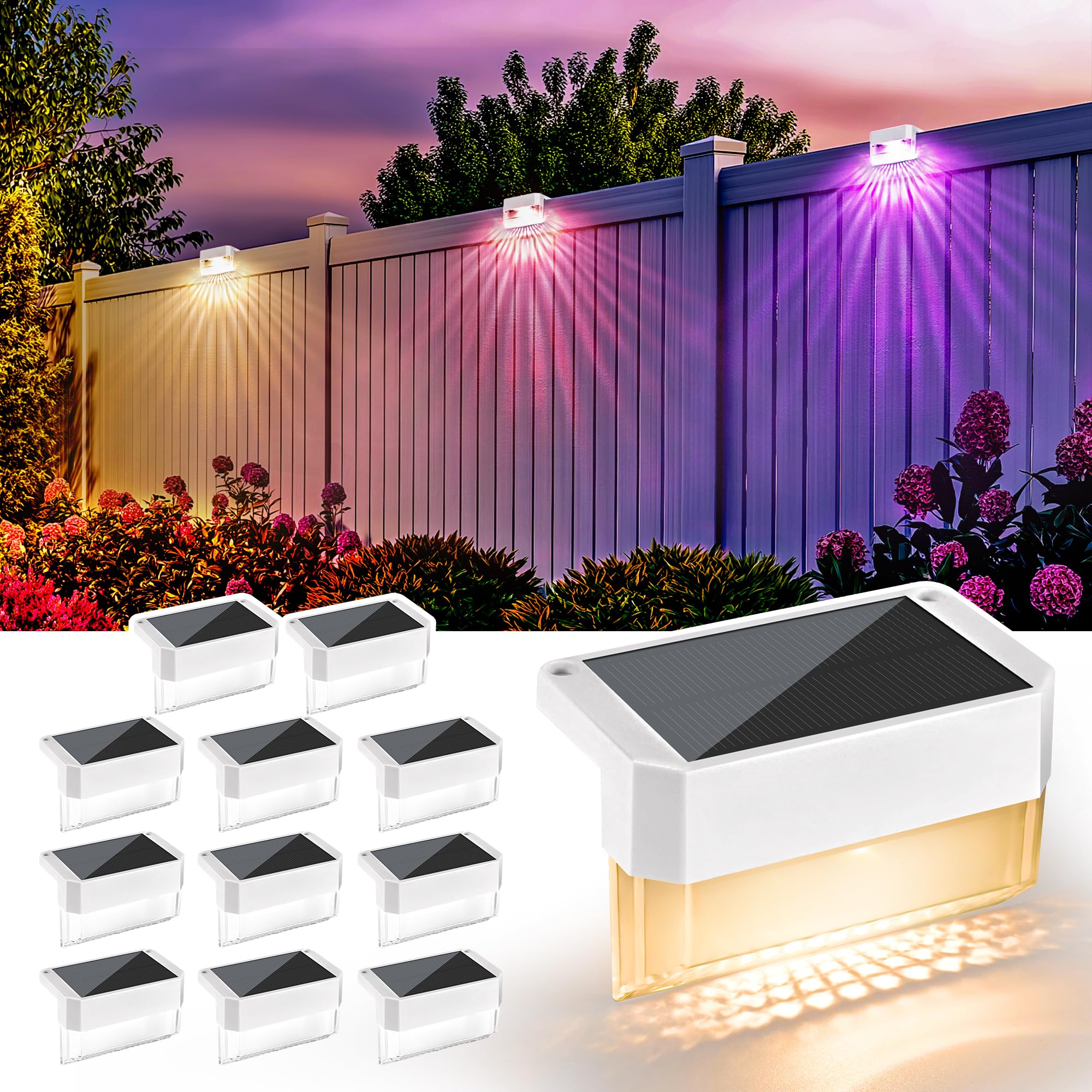 Luzes De Vedação Solares Solpex Waterproof Led, Pacote Com 12
