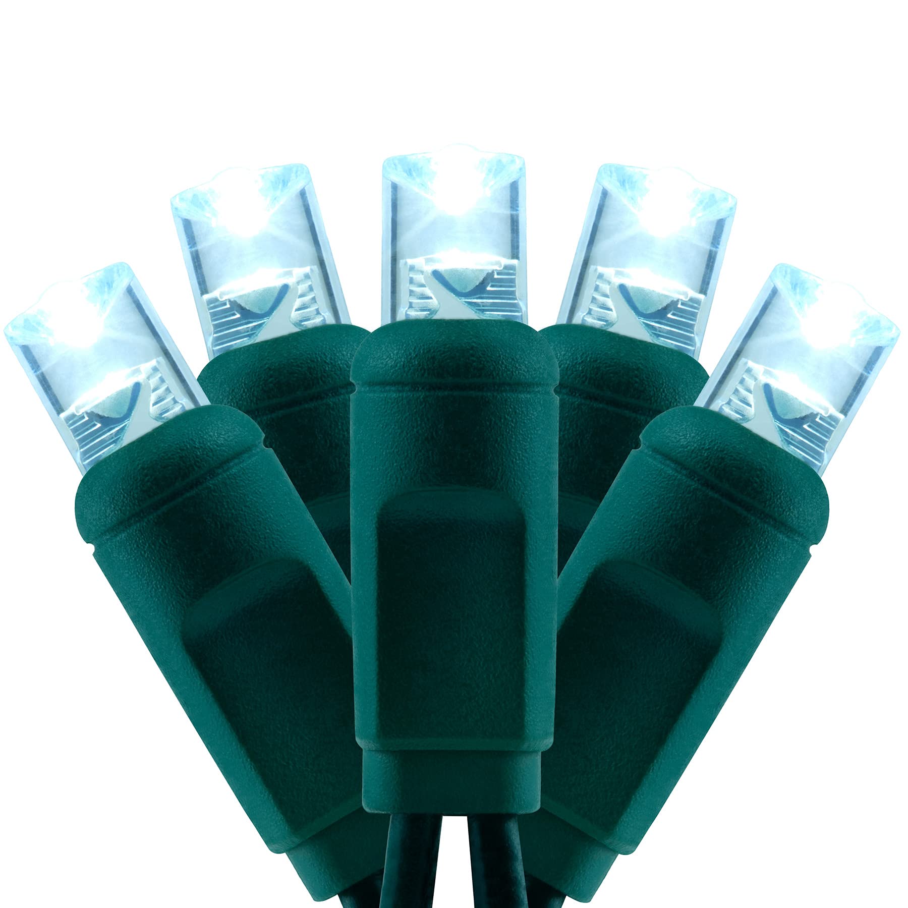 Luzes De Natal Yuletime Cool White 5mm Led 48 Pés 140 Ct 2 Fios