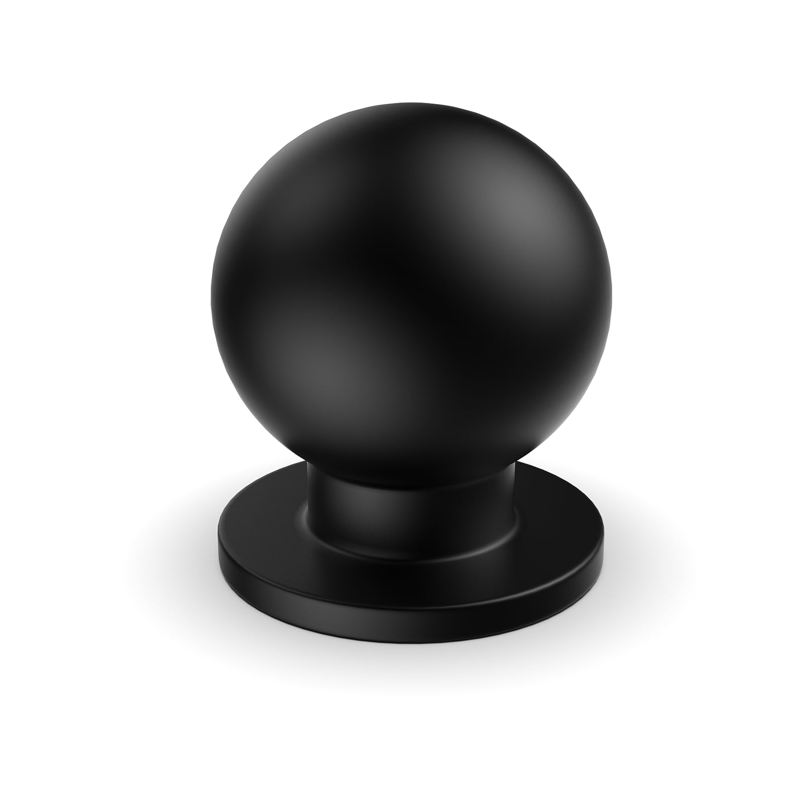 Cabinet Knobs Homdiy Round Ball Black Aluminium Alloy X20