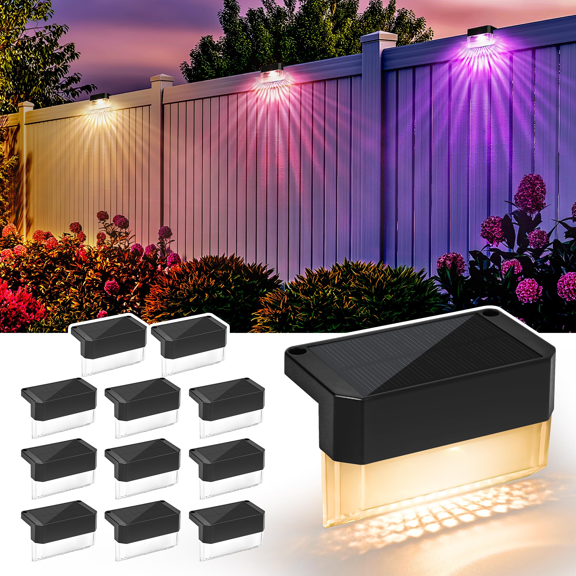 Luzes De Vedação Solares Solpex Waterproof Led, Pacote Com 12