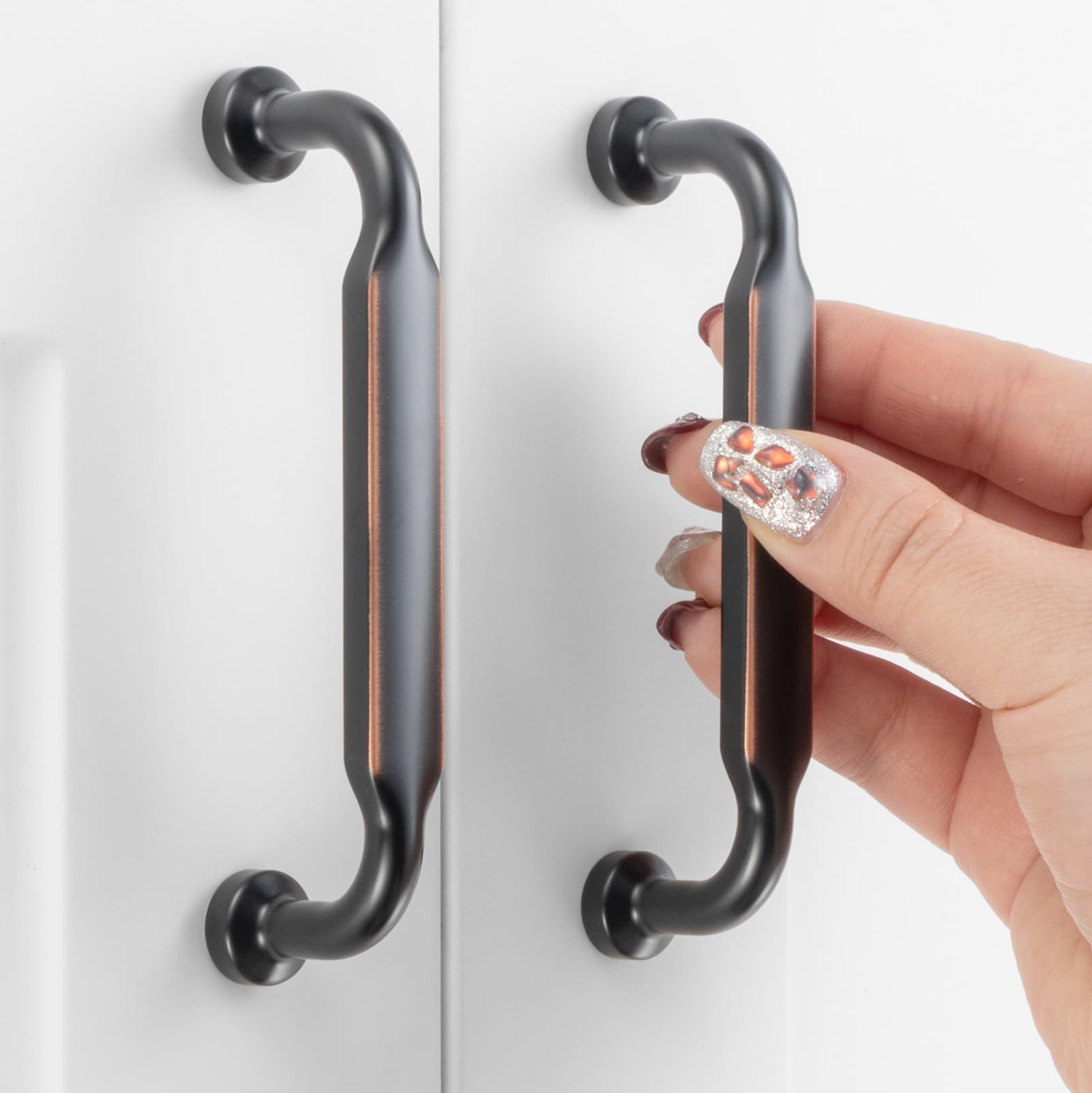 Cabinet Pull Handle Askano Oil Rubbed Bronze Zp2302, Pacote Com 10