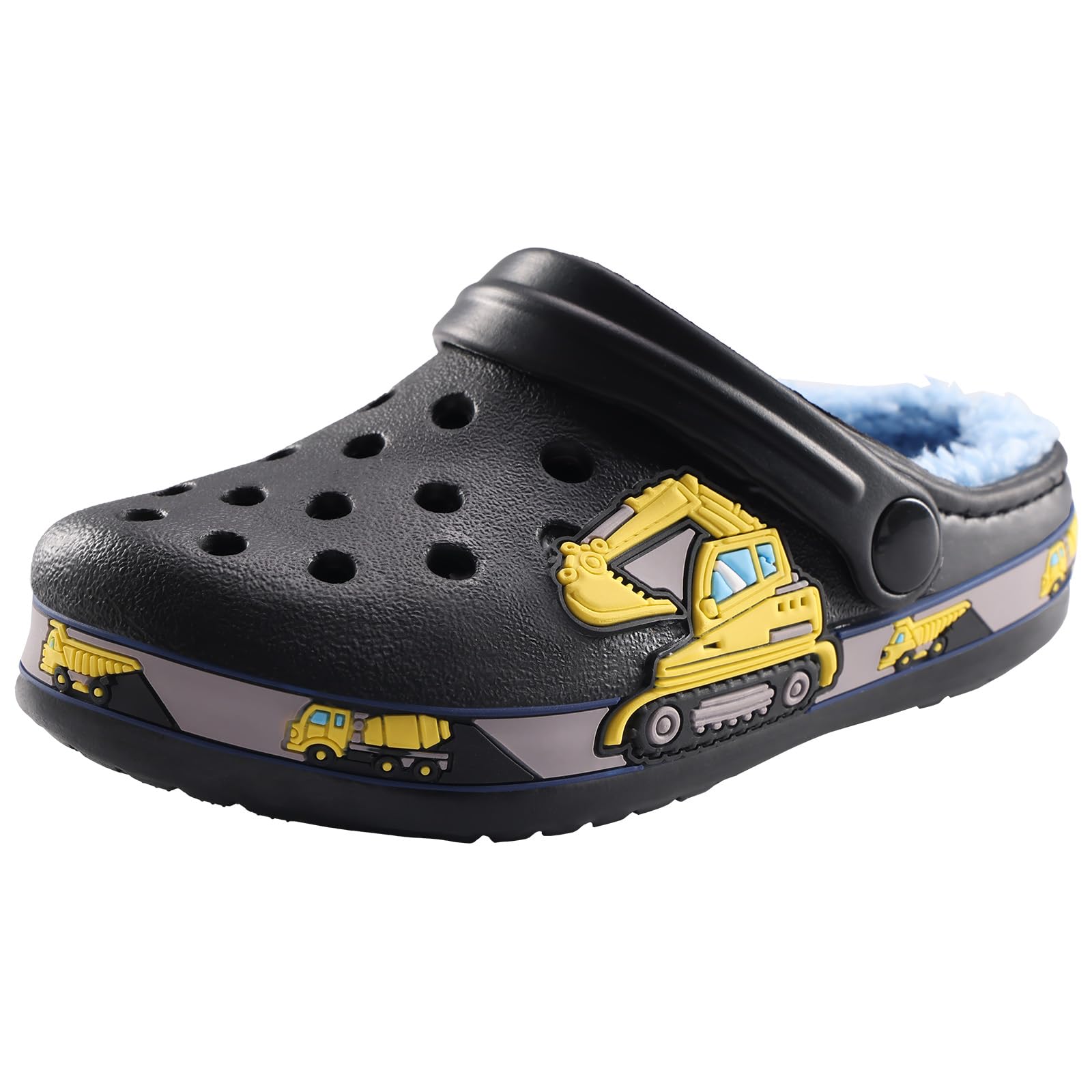 Chinelos Lykfcbf Para Crianças Forrados De Pele, Tamancos De Inverno, Pretos, Tamanho 31