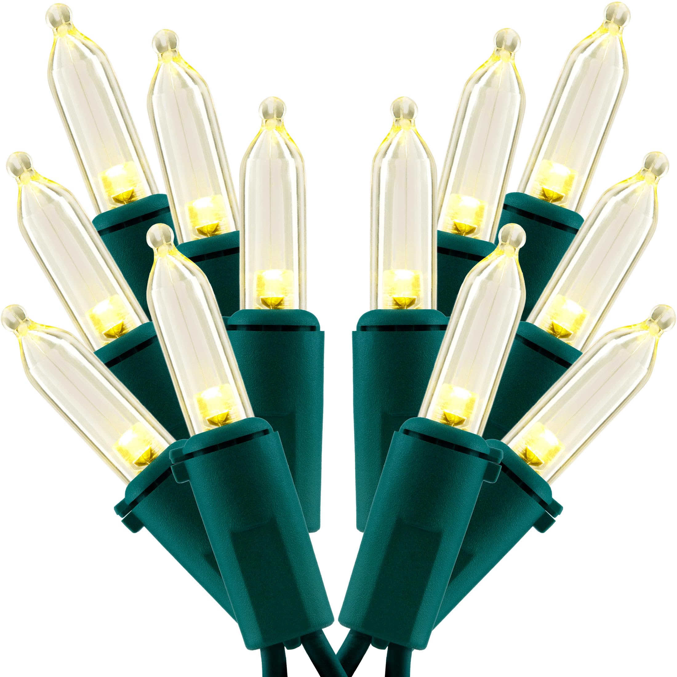 Luzes De Natal Sweet Shine Warm White Led 200 Unidades De 25 M