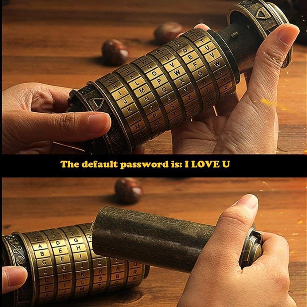Caixa De Quebra-cabeça Ljoykid Cryptex Da Vinci Code Com