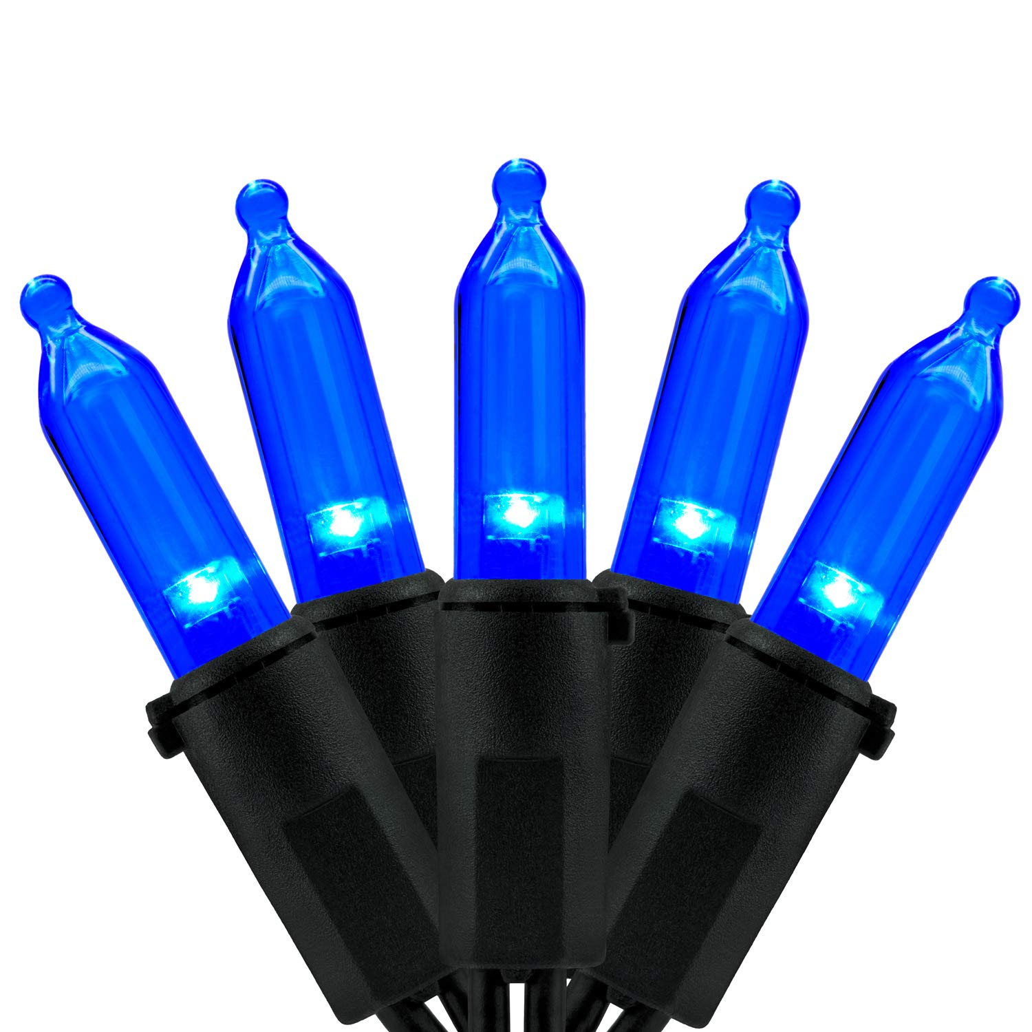 Luzes De Natal Yuletime 200 Blue Led 20m Com Fio Preto X2