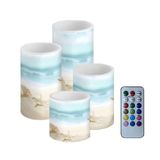 Velas De Bateria Led Netilgen Beach Starfish Seashell 4 Unidades