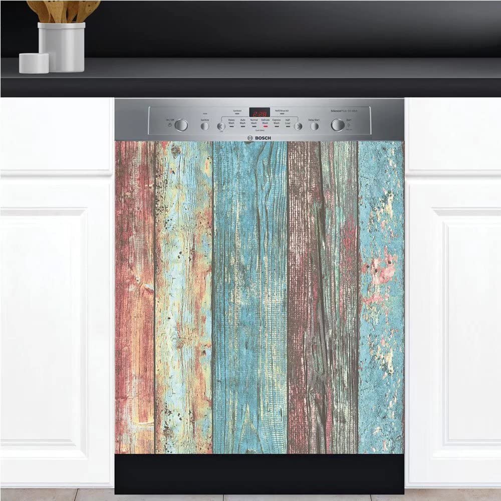 Tampa Magnética Para Lava-louças Mlgb Porta De Madeira Colorida 58,5x66cm