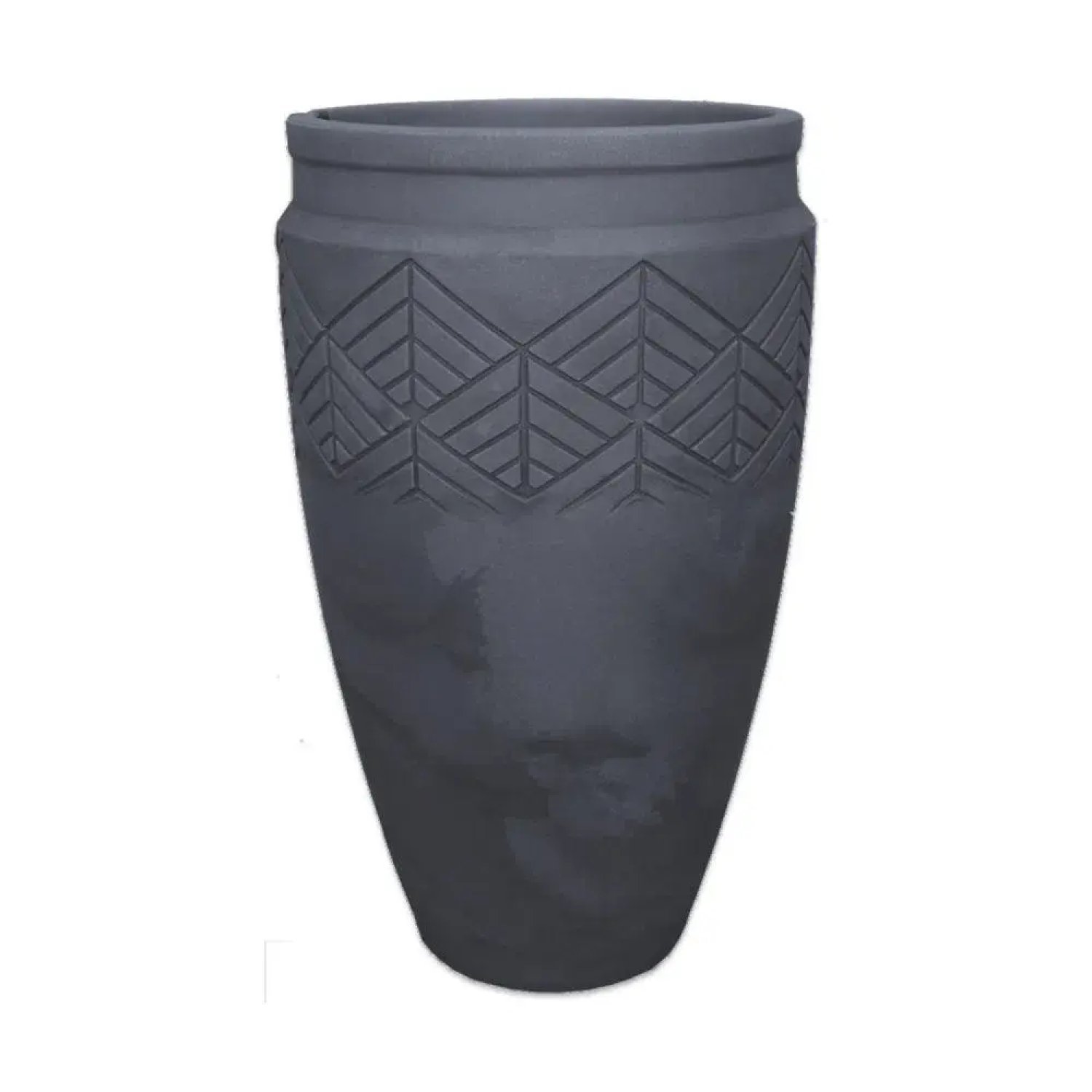 Vaso Tribo Cilíndrico 44 Japi Preto Ardosia