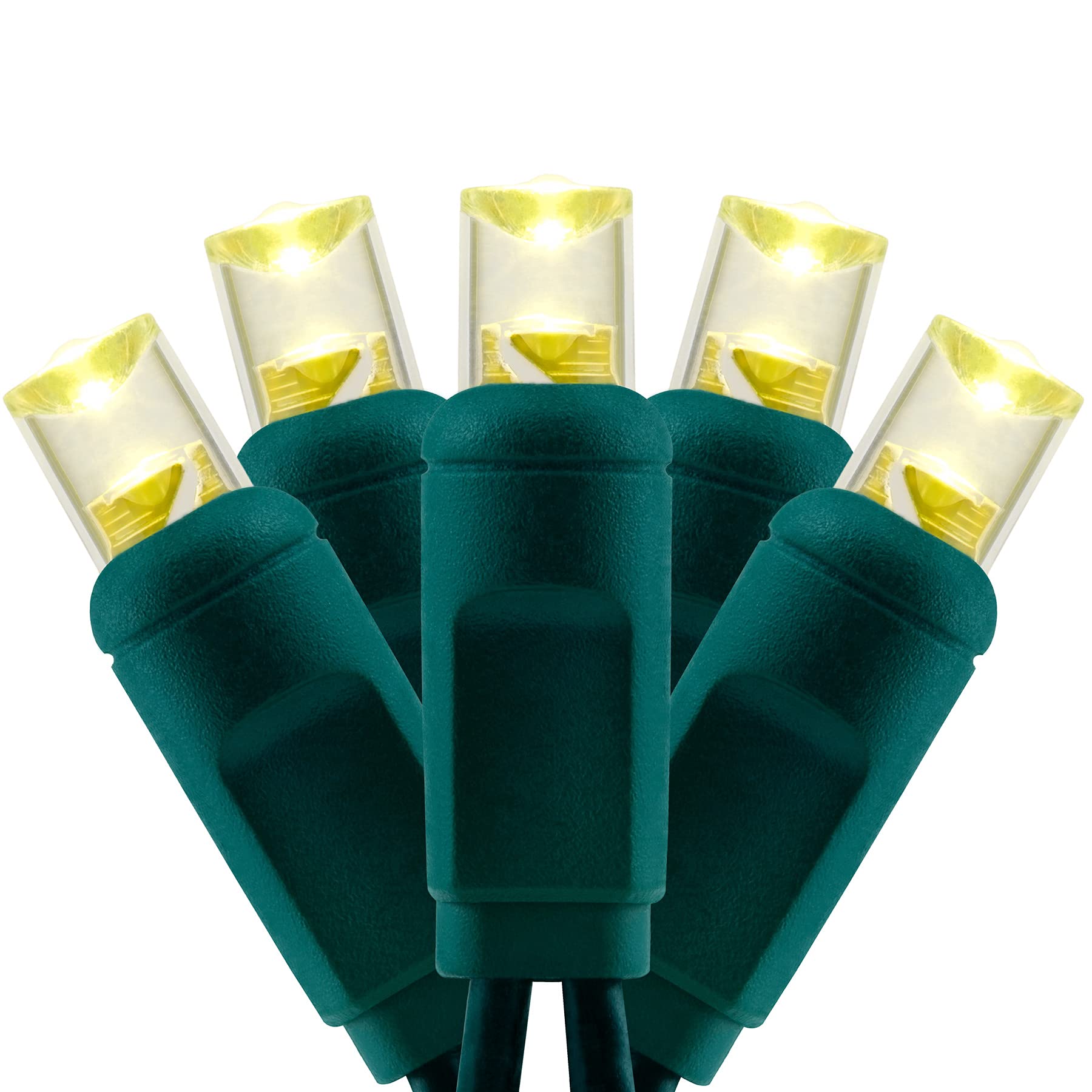 Luzes De Natal Yuletime Warm White 5mm Led 48 Pés 140 Unidades