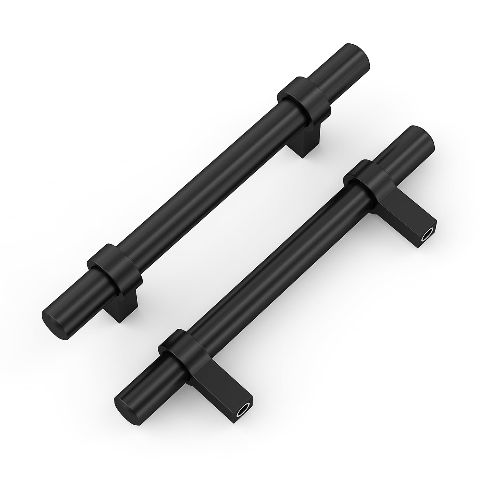 Cabinet Pulls Goldenwarm Black, 8,9 Cm, Orifícios Centrais, Pacote Com 15