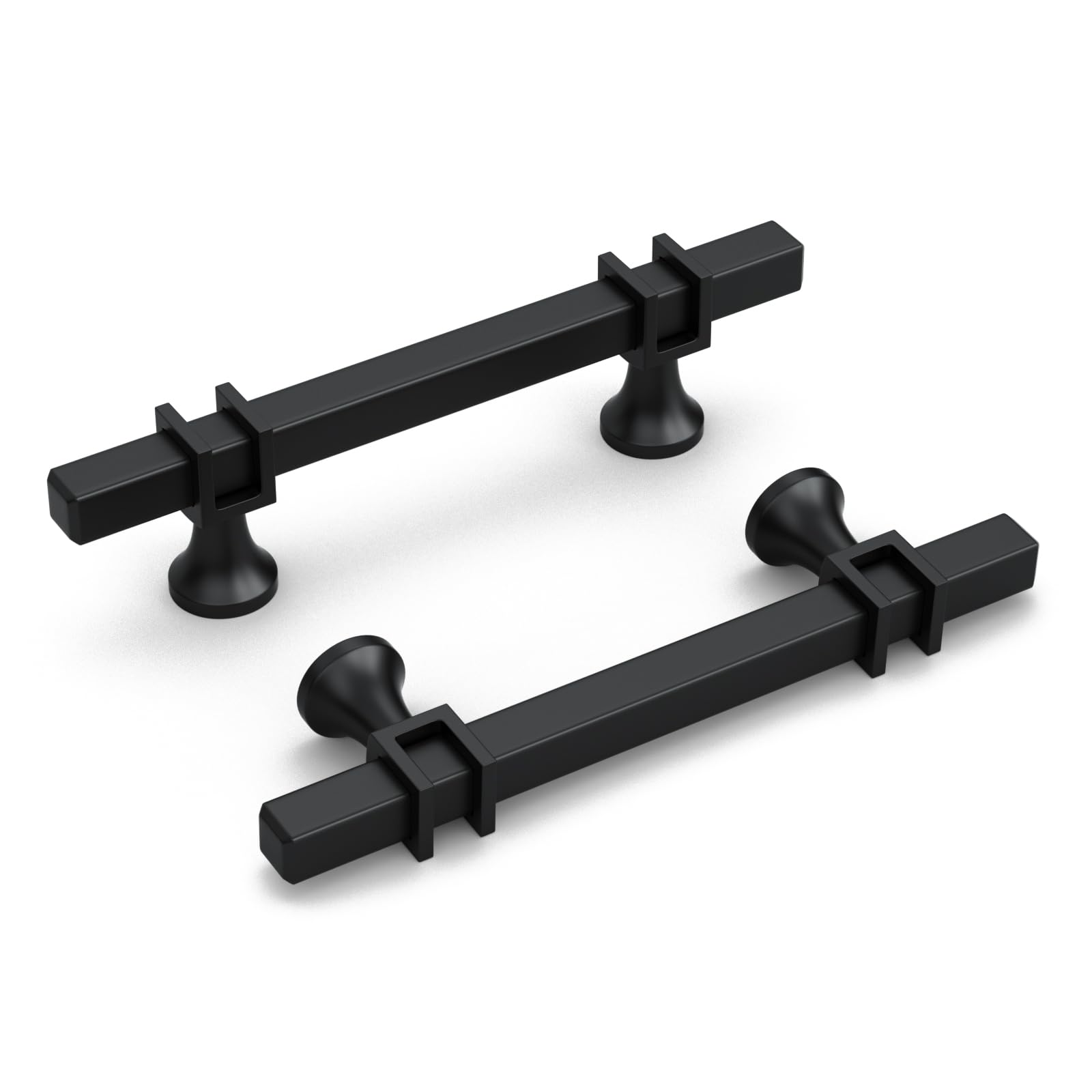 Cômoda Quadrada Preta Dourada Da Cabinet Pulls, Pacote Com 15
