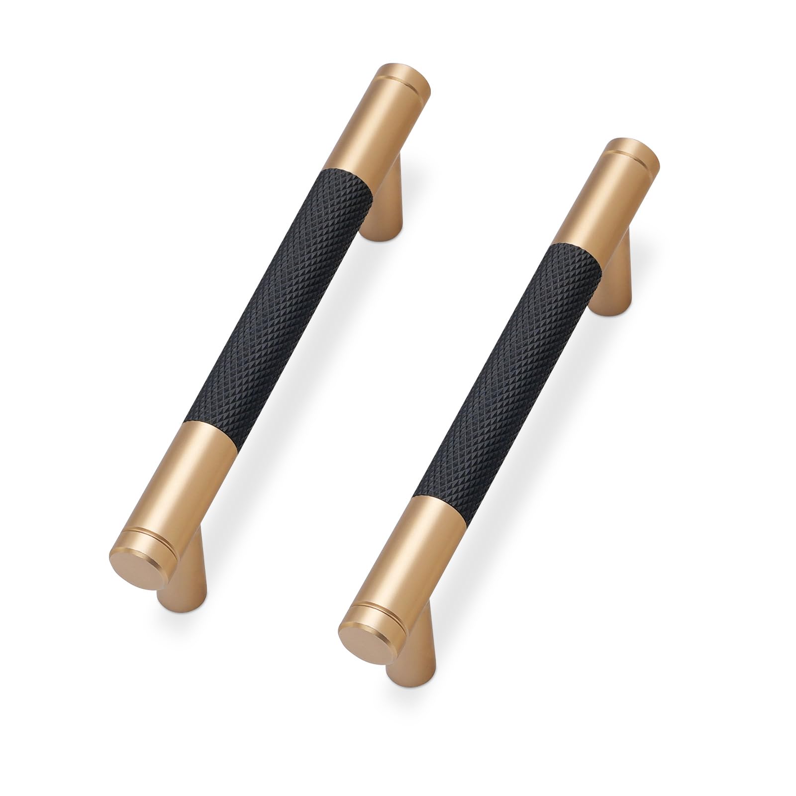 Cabinet Pulls Komotia Em Preto Fosco/bronze Champanhe, Pacote Com 10