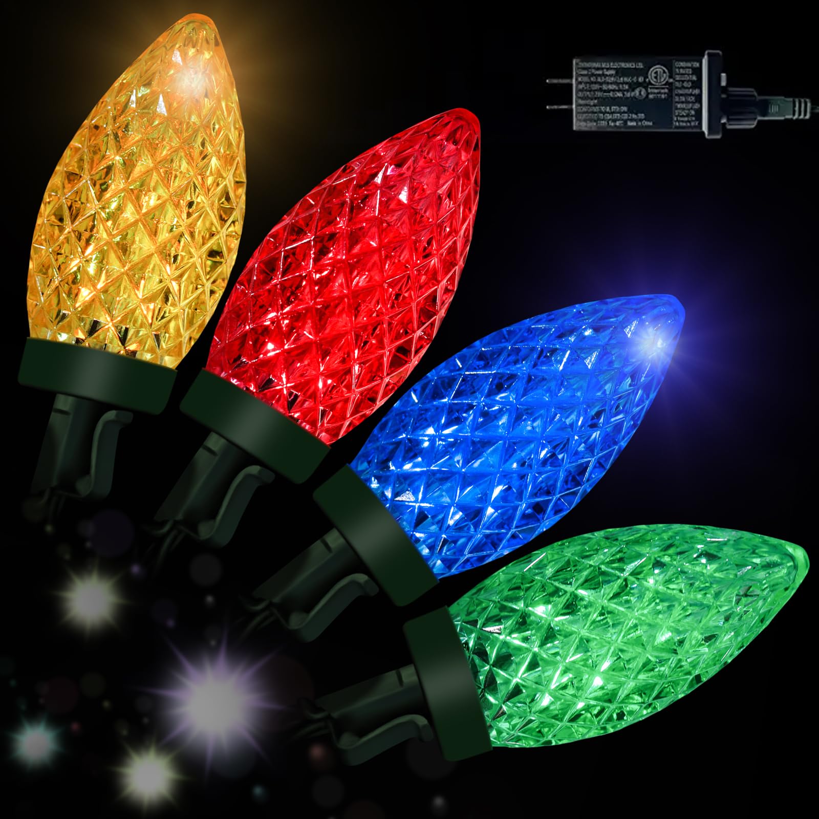Luzes De Natal Anycosy 100 Led C9 String Com Temporizador Externo