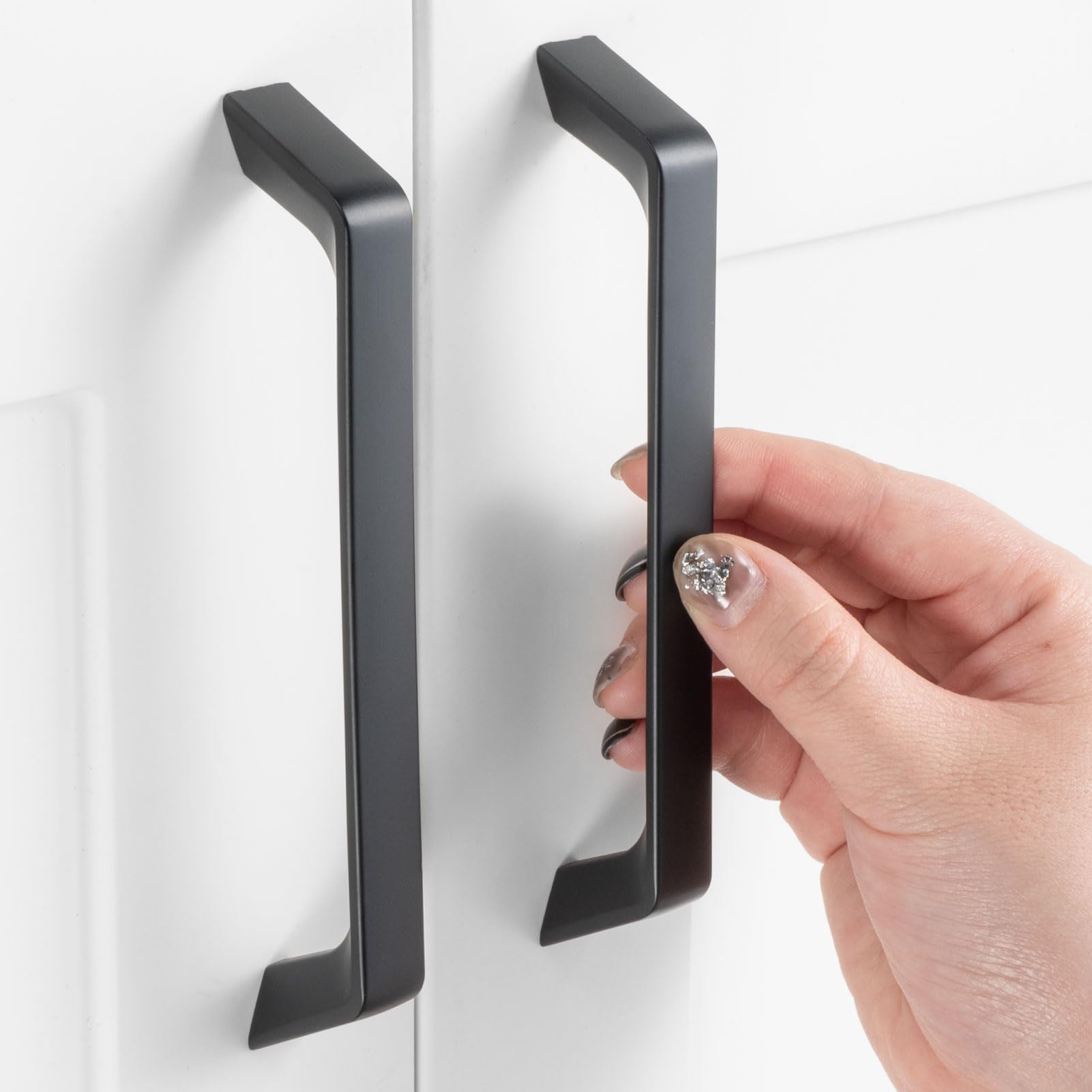 Cabinet Pull Handle Askano Black Arch Zp2210 128 Mm Pacote Com 10