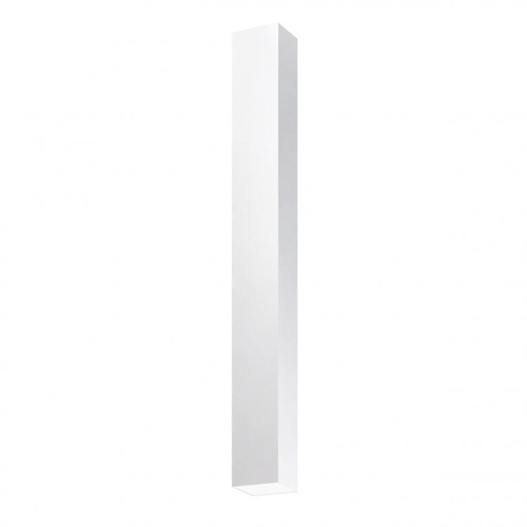 Plafon Viena Quadrado 90cm Conti Iluminação Branco Brilho