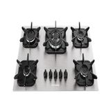 Cooktop Mueller 5 Bocas De Alumínio Com Queimador Tripla Chama Mcg5bk Alumínio Escovado