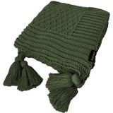 Manta Peseira De Tricot 90x180 Cm Com Tassel - Colméia Verde Militar