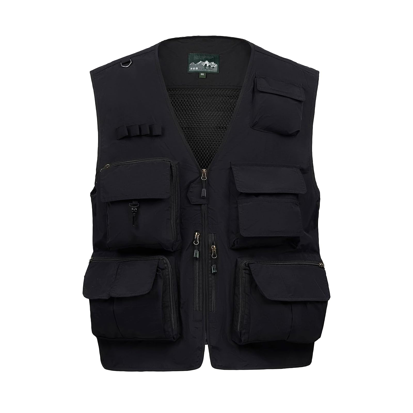 Safári Masculino Vest Spanye, Preto, Verão, Pesca E Pesca