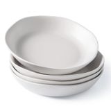Pasta Bowls Amorarc Ceramic 38 Onças, Conjunto De 4 Brancos Foscos
