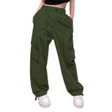 Calças De Paraquedas Cromoncent Girls Army Green 6-7 Anos Tag 130