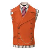 Colete Ceehuteey Suede, Peitos Duplos, Padrinhos De Casamento Para Homens