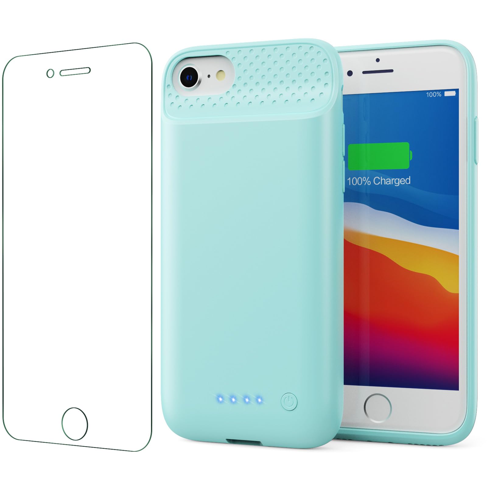 Capa De Bateria Qtshine 7000mah Para Iphone 8/7/6s/6/se (2022/2020)