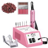Furadeira De Unhas Elétrica Jiasheng 20000rpm Para Manicure Rosa