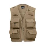 Fotografia Masculina De Pesca De Verão Vest Spanye Outdoor Quick Dry