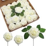 Flores Artificiais Joylex Ivory Realistic Roses 100 Unidades