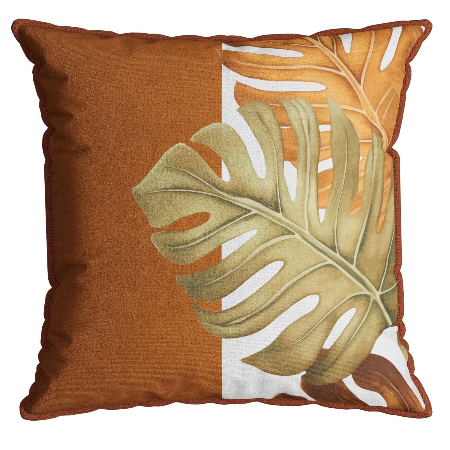 Capa Velveteen 780 Com Cordone 43 Cm X 43 Cm Terracota/verde