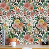 Papel De Parede Simon &amp; Siff Floral Peel And Stick 44 Cm X 10 M