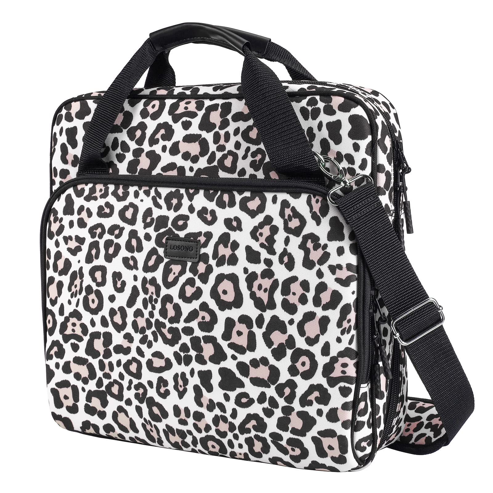 Binder Losong, Zíper De 3 Anéis, 5 Cm Com Alça De Ombro, Leopardo