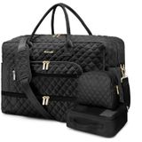 Mochila Luocip Grande Feminina Com Compartimento Para Sapatos, Conjunto De 3 Peças