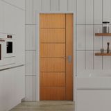 Folha De Porta De Madeira 210x90cm Espessura 3,5cm Mso Eucaplac Frisada Elegance Eucatex Teka Milano