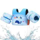 Colete De Natação Heysplash Para Crianças De 10 A 32 Kg, Baleia Azul, De 2 A 7 Anos