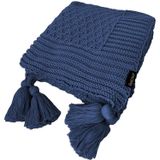 Manta Peseira De Tricot 90x180 Cm Com Tassel - Colméia Azul Jeans