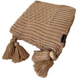 Manta Peseira De Tricot 90x180 Cm Com Tassel - Colméia Castor