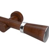 Kit Completo Varão Jade Plus 28mm 3 Metros Com 2 Emendas - Quarto Ou Sala Jatoba