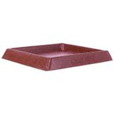Conjunto De 5 Pratos Para Vaso De Plantas Quadrado 21 Afort Marrom