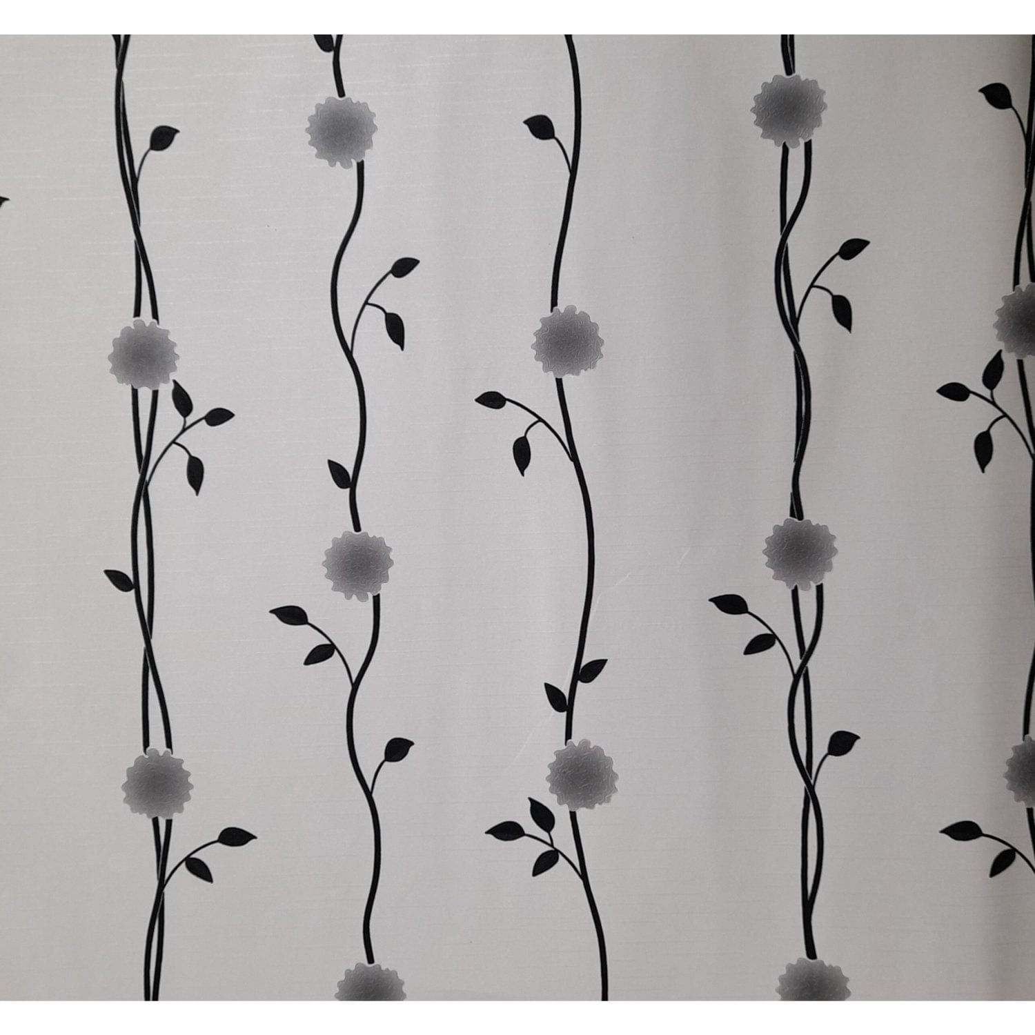 Papel De Parede Vinilico Book Bologna 53cm X 9,5m Rolo Florzinhas Preto/branco