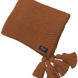 Manta Peseira De Tricot Terracota 90x180 Cm Com Tassel Link Terracota