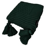 Manta Peseira De Tricot 90x180 Cm Com Tassel - Colméia Verde Esmeralda