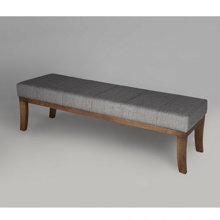 Puff Linho 100cm Lucia Sofani Cinza/Natural