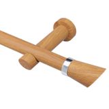 Kit Varão Completo Alemão Plus 19mm 2 Metros Com Emenda - Quarto Ou Sala Cumaru