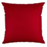 Capa Almofada Natalina Lisa Aveludada Com Cordão 43x43cm Verde/vermelho